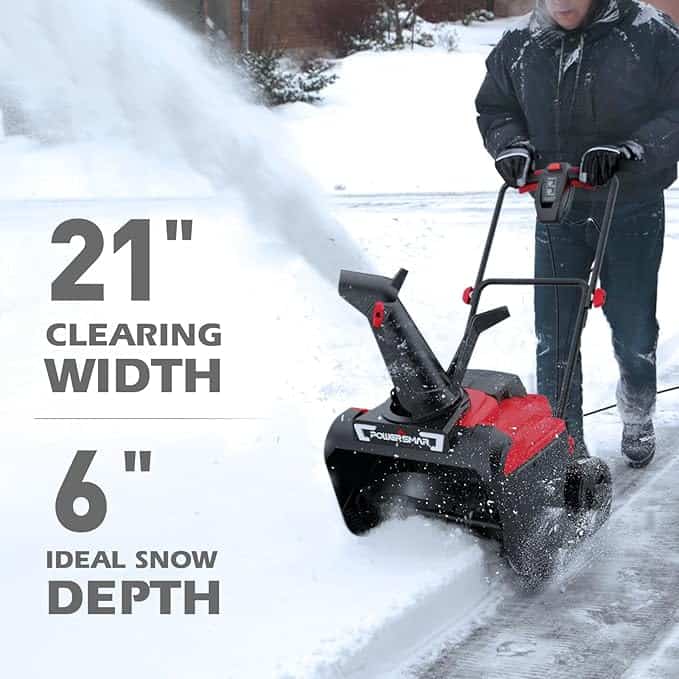 PowerSmart 21-Inch Corded Snow Blower