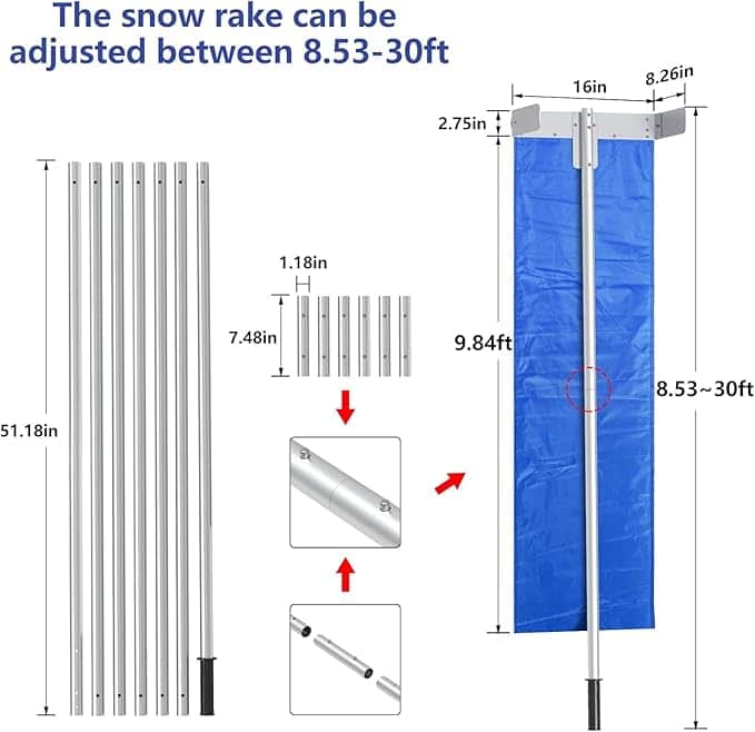 Signstek Snow Roof Rake